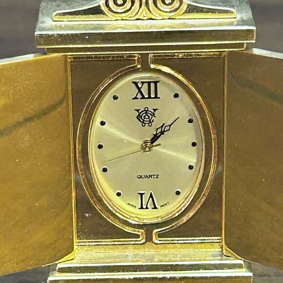 Miniature Desk Shelf Clock Cabinet Hutch 1.25"W X 2.75"T - Picture 2 of 6